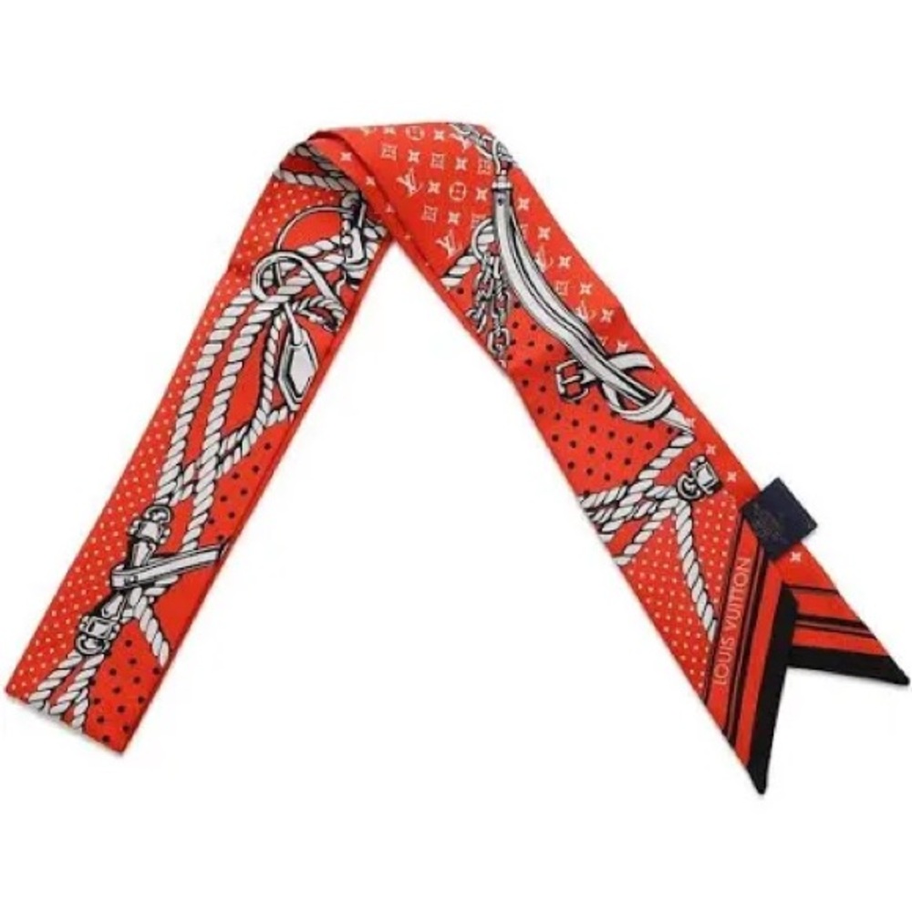 Louis Vuitton Vibrant Red Twilly Scarf